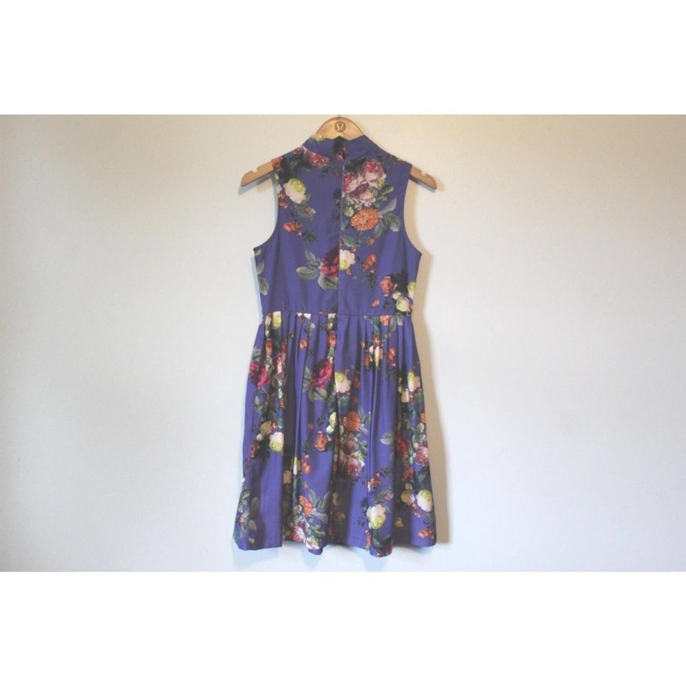 ✨2/$20 ModCloth Bea & Dot Floral Fit Flare Dress Lay of the Landscape XS H14784 - Picture 6 of 12